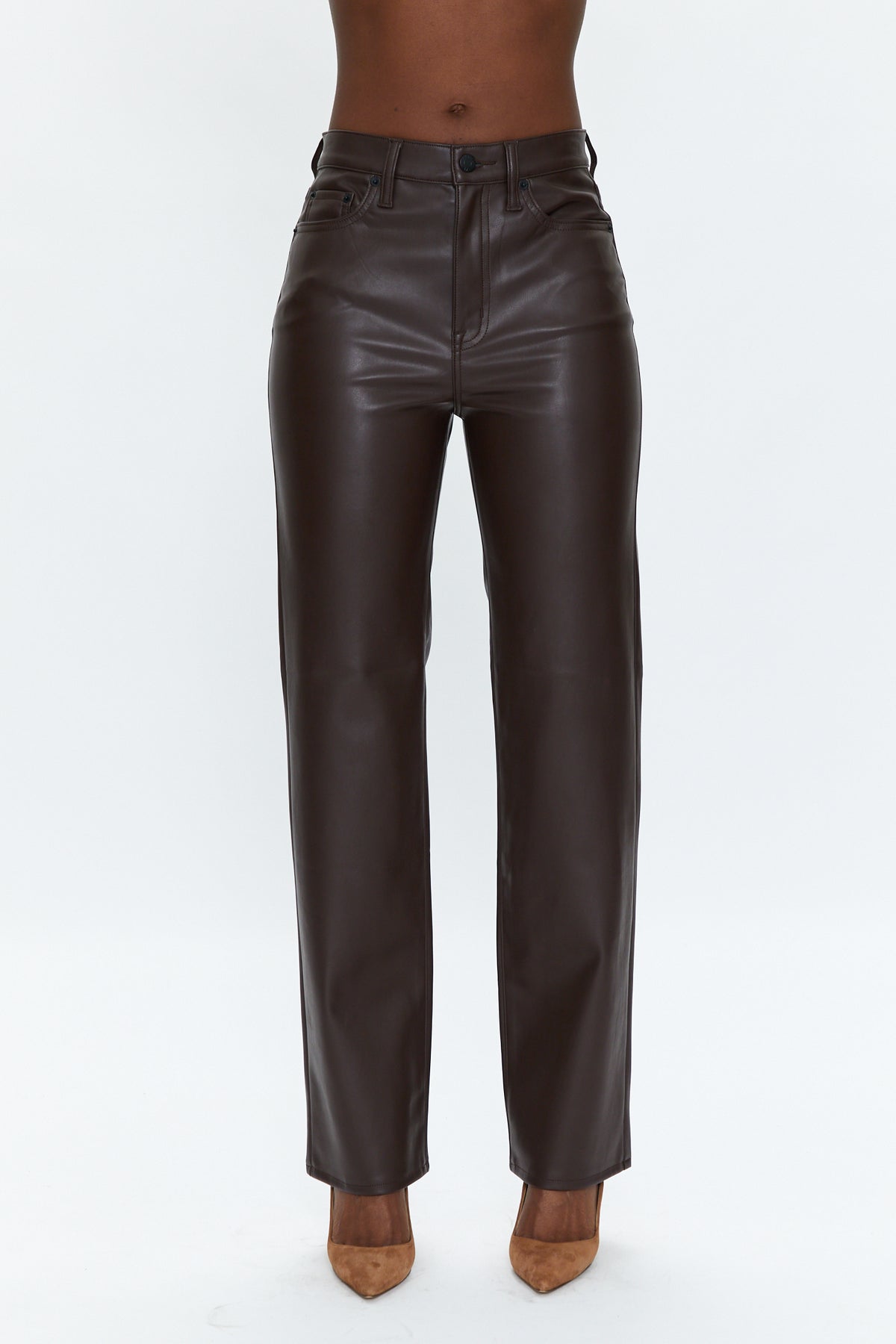 Cassie Super High Rise Straight Leg - Coffee Bean
            
              Sale